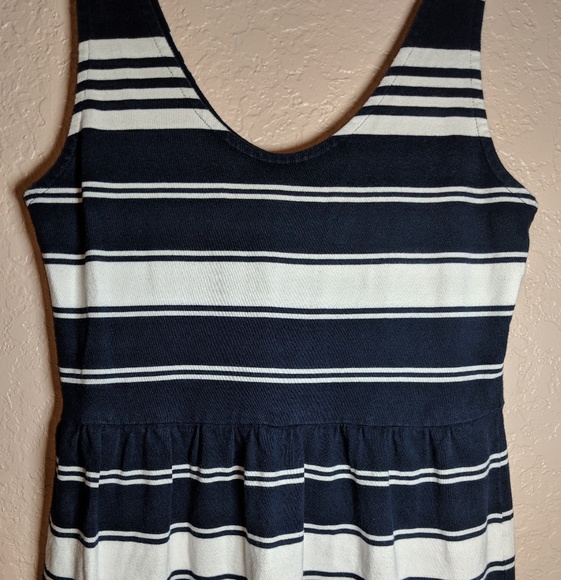 J. Crew navy/white striped back button dress - Picture 7 of 7